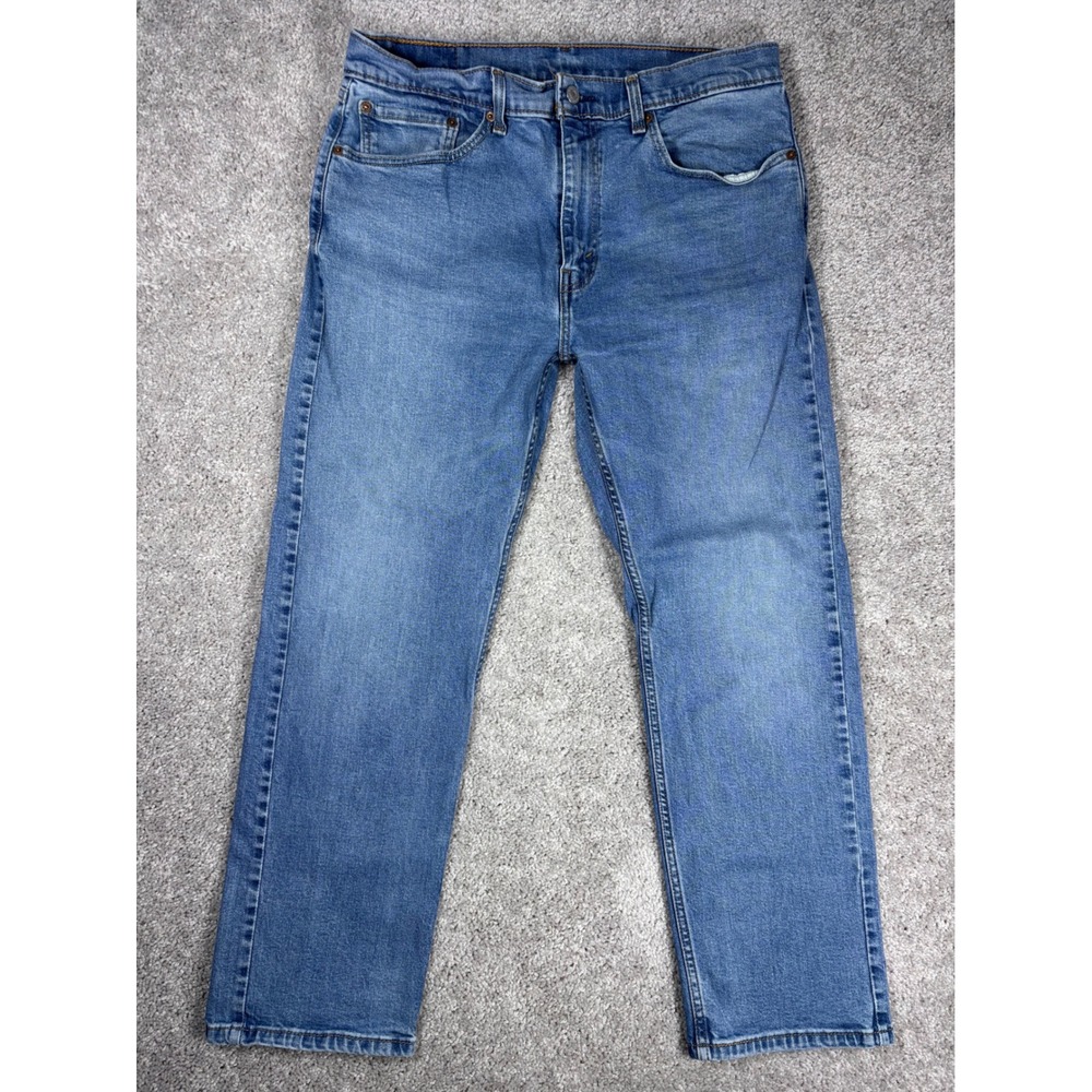 Levis 505 Regular Fit Mens Jeans 36x30 Medium Wash Blue‎ Straight Leg 00505-2601